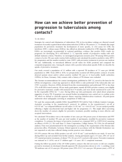 How can we achieve better prevention of progression to tuberculosis