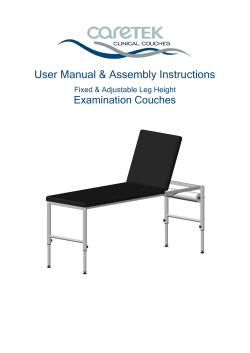 Examination Couch User Manual