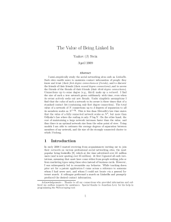 The Value of Being Linked In