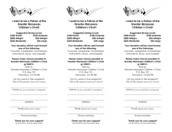 I want to be a Patron of the Greater Manassas Children`s Choir! I
