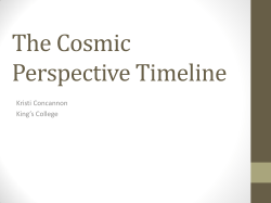 Concannon - Cosmic Perspective Timeline