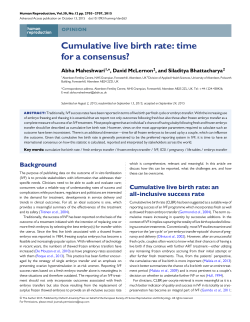 Cumulative live birth rate: time for a consensus?