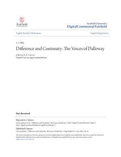 Difference and Continuity: The Voices of Dalloway