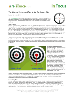 The Skinny on Precision and Bias: Aiming Our Sights on Bias