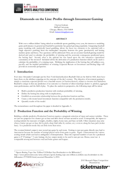 Diamonds on the Line - MIT Sloan Sports Analytics Conference