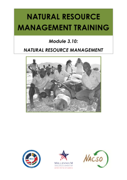 NATURAL RESOURCE MANAGEMENT TRAINING