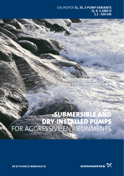 pumpS FOR aGGReSSive eNviRONmeNtS