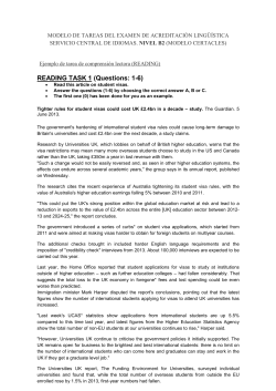 Examen CertACLES ingl&eacute;s B2 modelo tareas