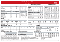 ISRAEL POST MAIL RATES As From 1/1/2016