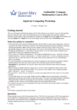 Solutions - School of Mathematical Sciences