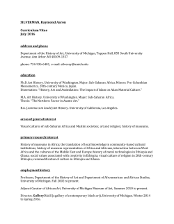 Curriculum Vitae - College of Literature, Science, and the Arts