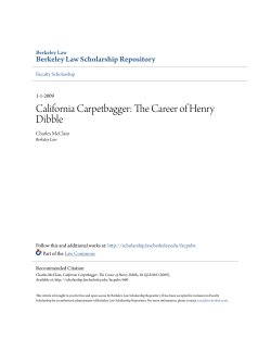 California Carpetbagger: The Career of Henry Dibble