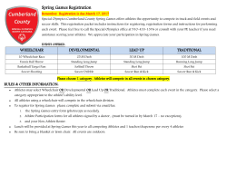 2017 Spring Games Registration Forms
