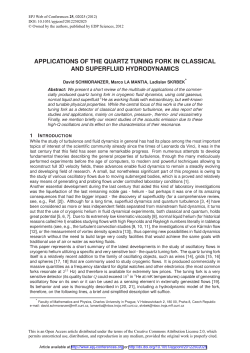 Applications of the quartz tuning fork in classical and superfluid