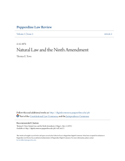 Natural Law and the Ninth Amendment