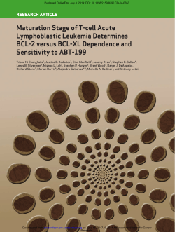 Maturation Stage of T-cell Acute Lymphoblastic