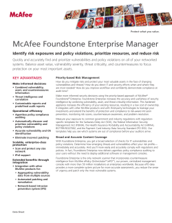 McAfee Foundstone Enterprise Manager