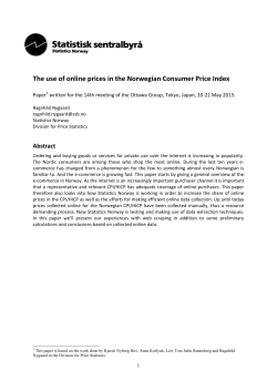 The use of online prices in the Norwegian Consumer Price Index