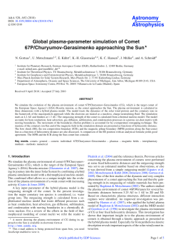 Global plasma-parameter simulation of Comet 67P/Churyumov