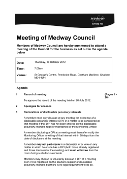 Agenda Frontsheet 18/10/2012, 19.00