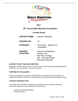 Baking Secondary - Skills Manitoba