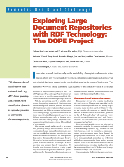 Exploring Large Document Repositories with RDF