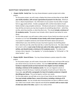 Spanish Project- Spring Semester