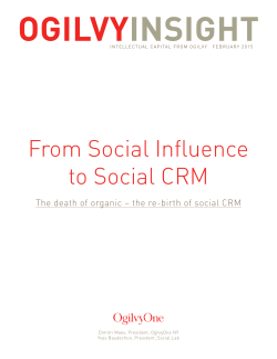 From Social Influence to Social CRM