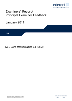 Examiners` Report