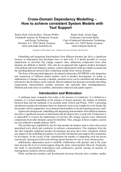 Cross-Domain Dependency Modelling