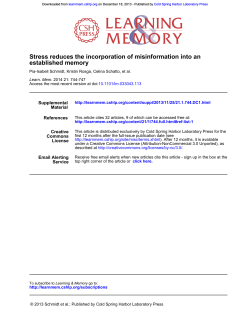 Stress reduces the incorporation of misinformation into an