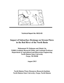 Impact of Subsurface Drainage on Stream Flows in the Red River of