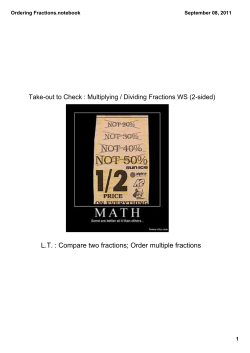 Ordering Fractions.notebook