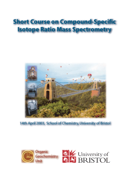 Short Course on Compound-Specific Isotope Ratio Mass Spectrometry