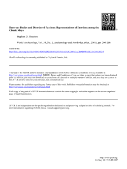 Decorous Bodies and Disordered Passions: Representations of