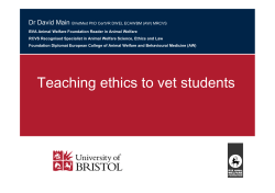 Teaching ethics to vet students