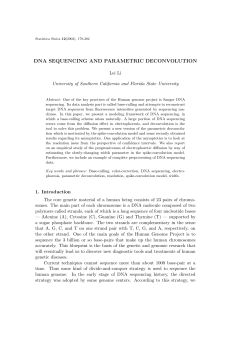dna sequencing and parametric deconvolution
