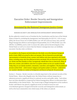 Executive Order: Border Security and Immigration Enforcement