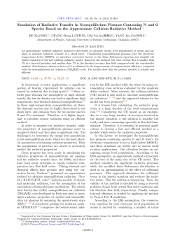 Simulation of Radiative Transfer in