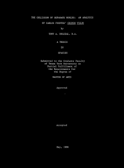 THE COLLISION OF SEPARATE WORLDS: AN ANALYSIS OF