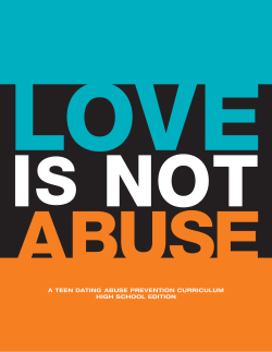Love Is Not Abuse curricula for high school