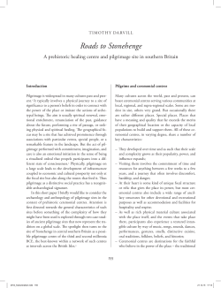 Roads to Stonehenge - Bournemouth University Research Online