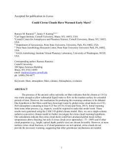 Accepted for publication in Icarus Could Cirrus Clouds Have