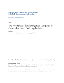 The Wrongheaded and Dangerous Campaign to Criminalize Good