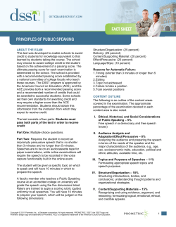 Principles of Public Speaking