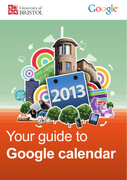 Google Calendar guide - University of Bristol