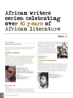 African writers series - Western Cape Government
