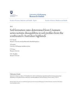 Soil formation rates determined from Uranium