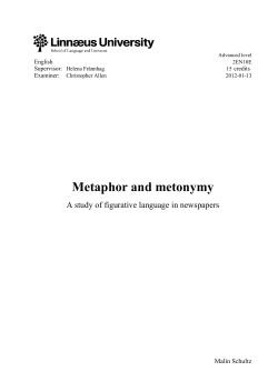 Metaphor and metonymy