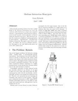 Medium Interaction Honeypots - Page perso de Julien Desfossez